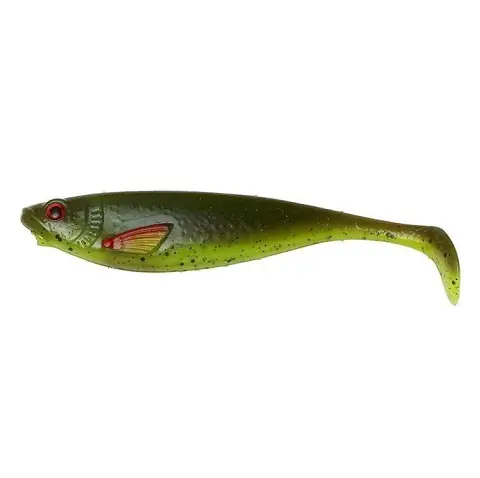 Hit | STRIKE SHAD - MOTOROIL / CHARTREUSE - 8cm