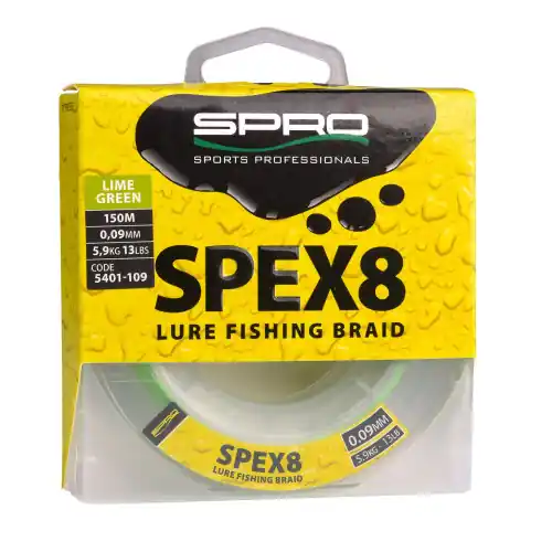 Spro SPEX8 Braid Lime Green 0.09mm 150m - Obniżka