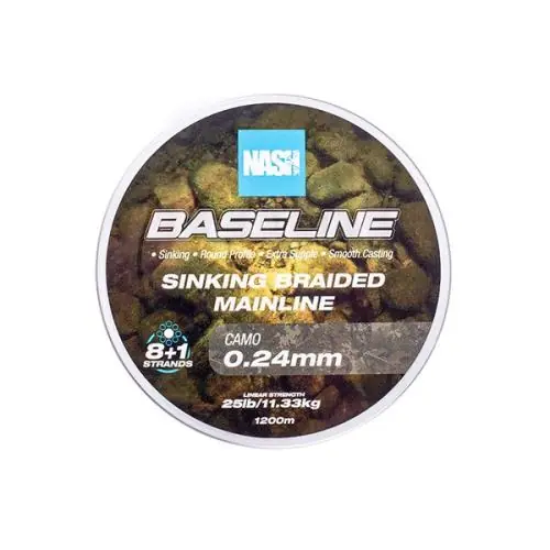 Kup dziś | Nash Baseline Sinking Braid Camo 25lb 1200m plecionka
